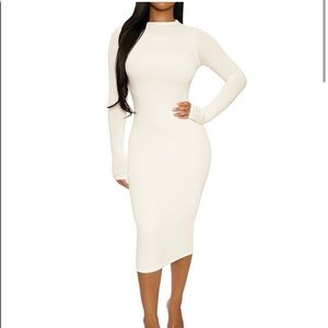 Naked Wardrobe bodycon dress size XL long sleeve